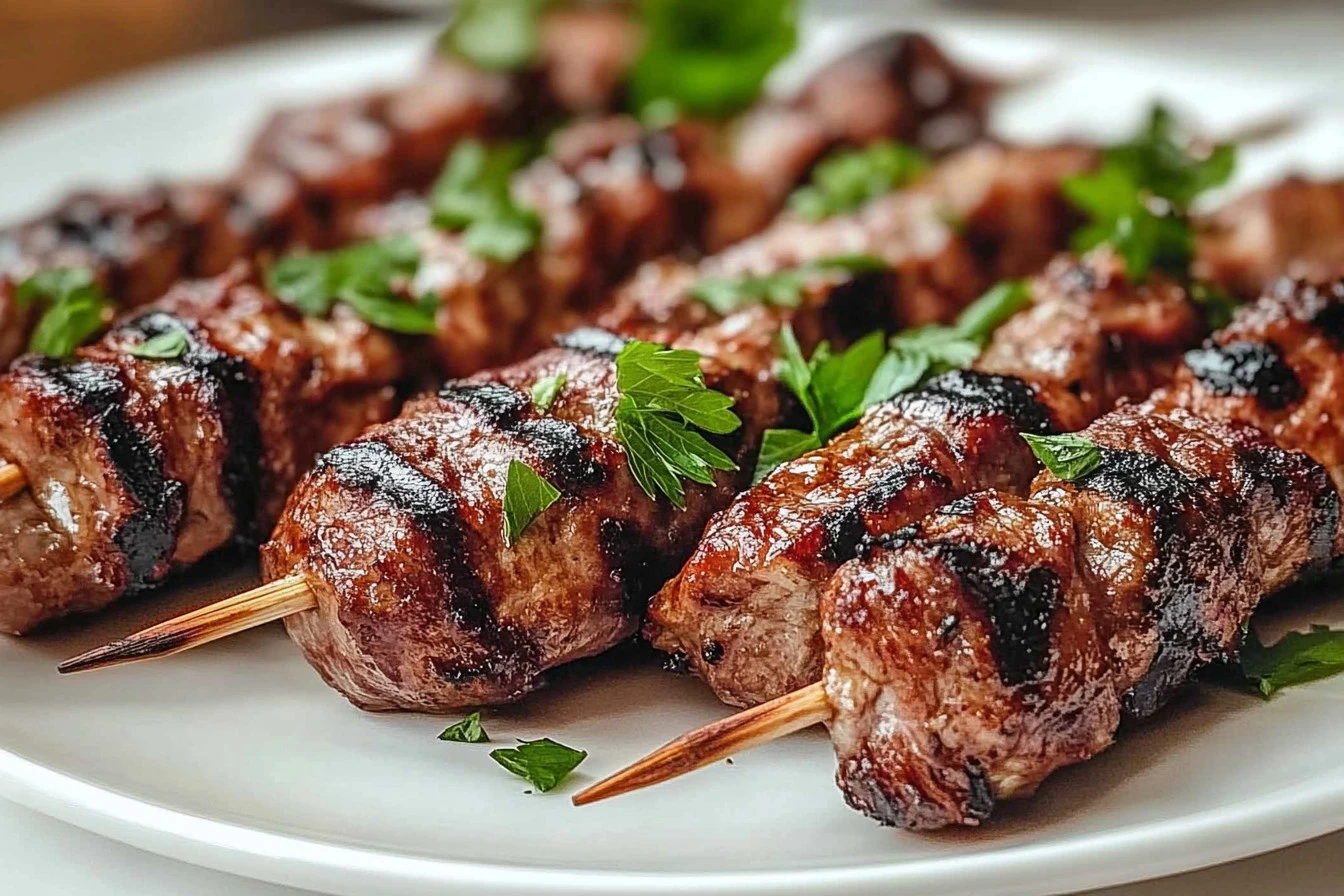Air Fryer Ground Meat Skewers