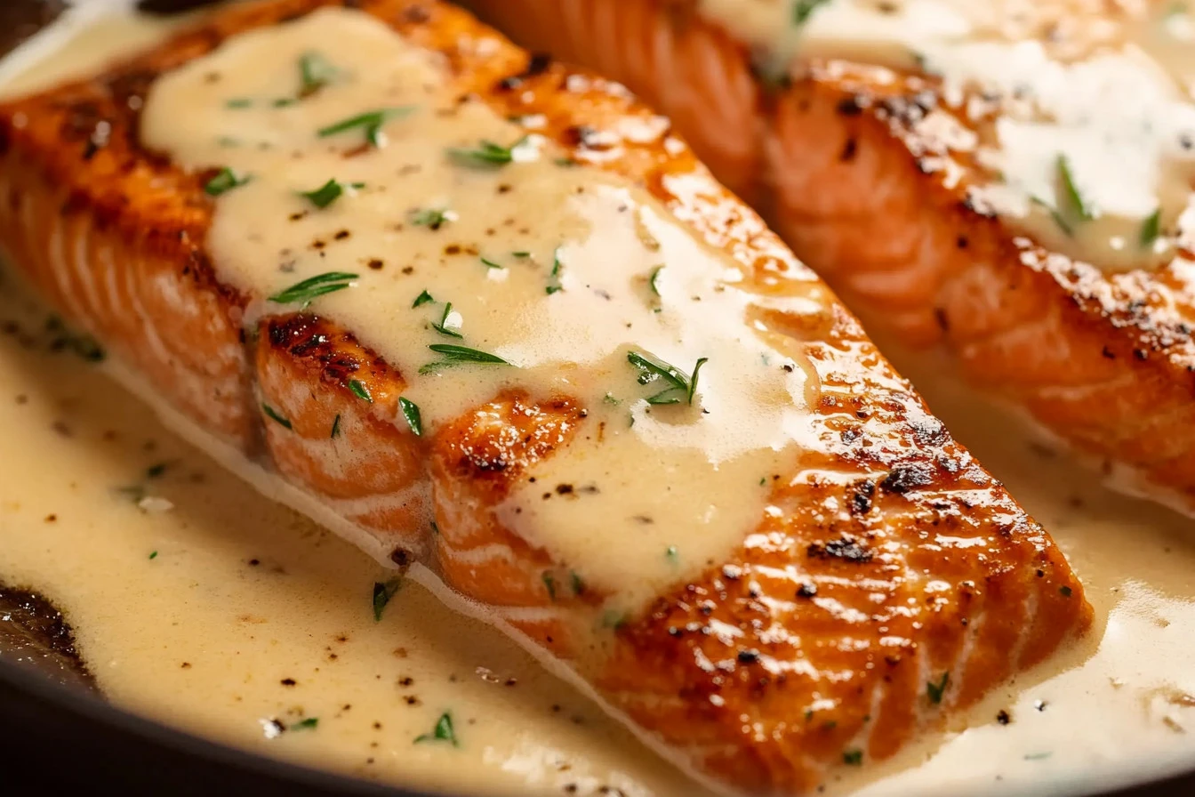 Creamy Herb Garlic Salmon