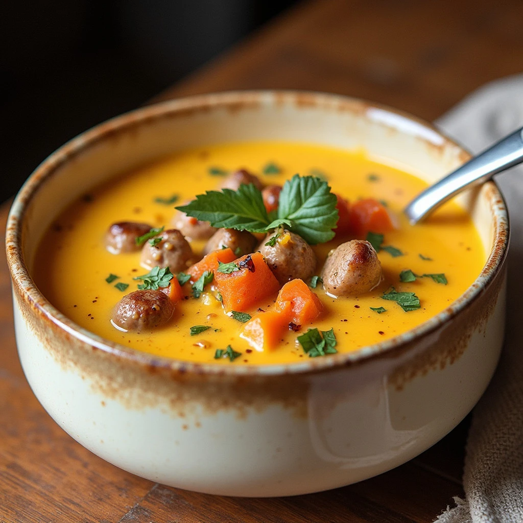 Creamy Parmesan Italian Sausage Soup