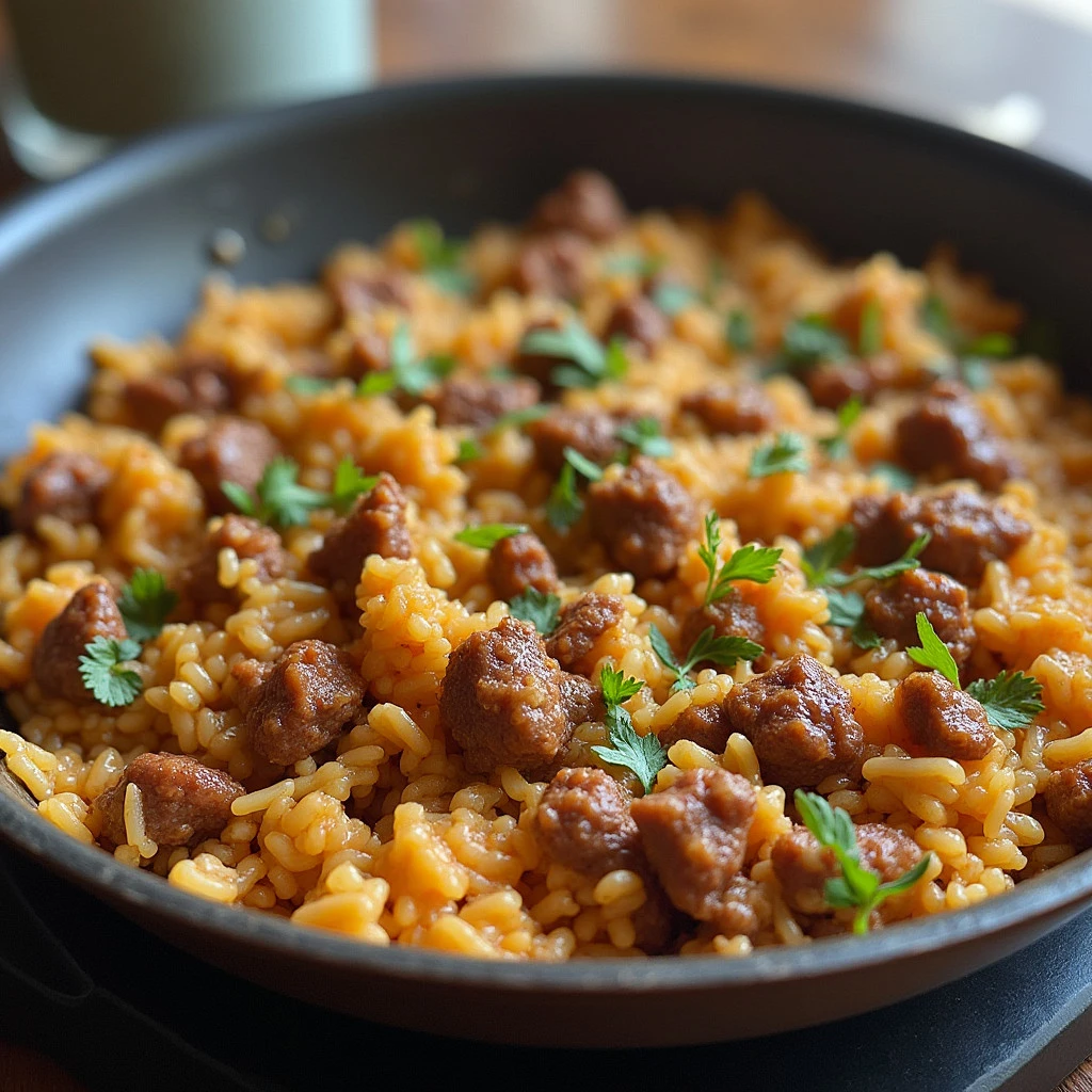 Ground Beef and Rice Skillet
