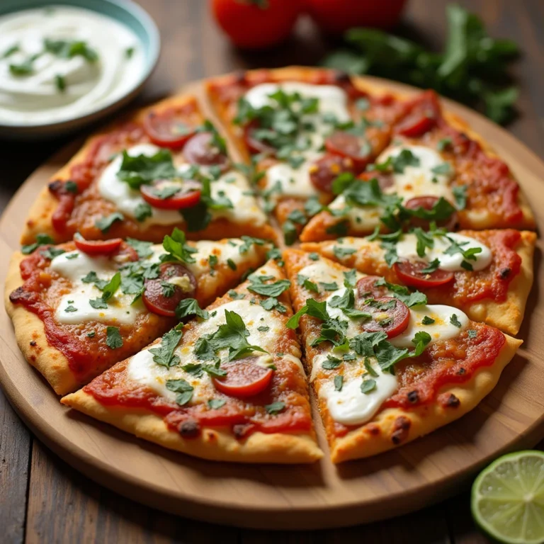 Naan Pizza with Tzatziki