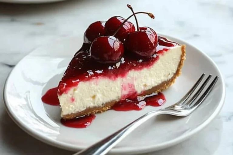 New York Style Cherry Cheesecake