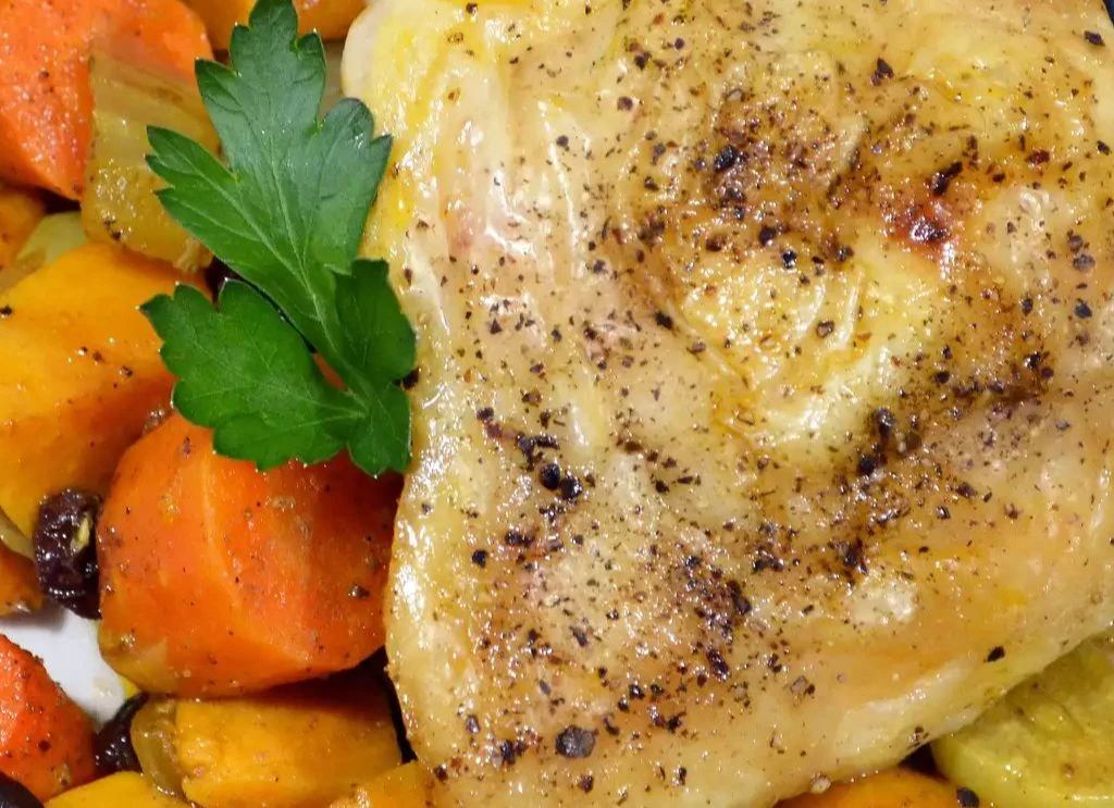 Chicken Tagine with Carrots and Sweet Potatoes