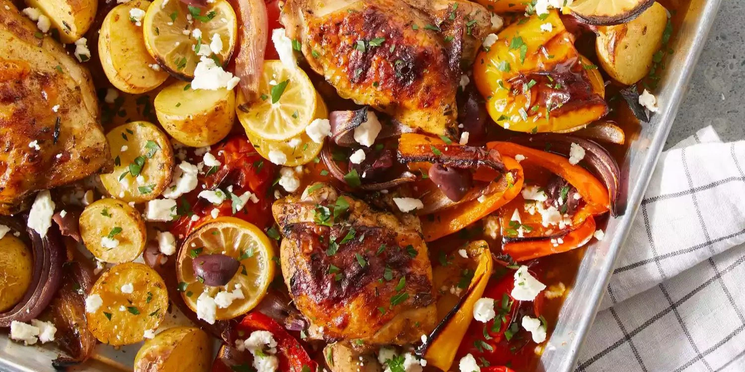 Mediterranean Chicken Sheet Pan Dinner